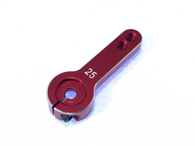 サーボホーンLong-25T （レッド) Aluminum Servo Horn Long-25T (Red