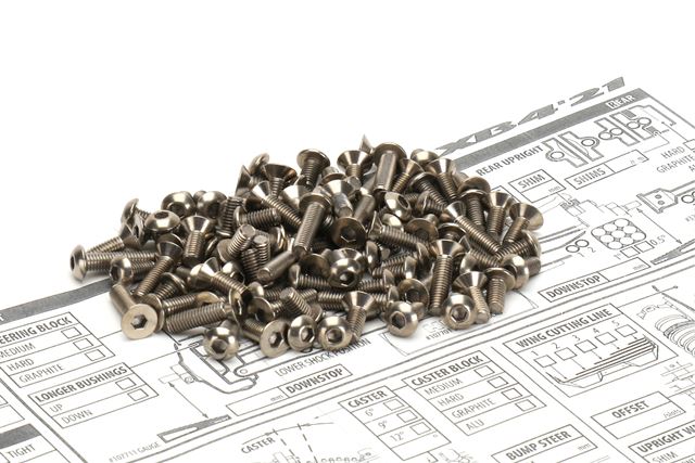 X Ray  XB4  2021��  ������إå���������塼���å� X RAY XB4 2021 Titanium Hex Screw Set