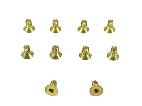 ���M3��6mm�إå������ӥ� 10pcs��Brass hex flat head screw M3��6mm 10pcs