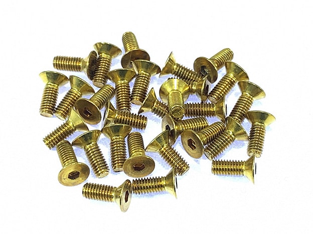 ���M3��8mm�إå������ӥ� 30pcs��Brass hex flat head screw M3��8mm 30pcs