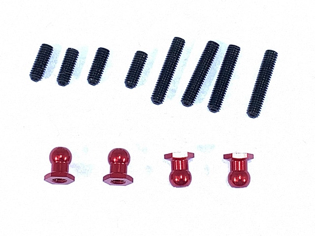 ヘックスピロボール&ステンホーロービスセット（タミヤ汎用)レッド Hex