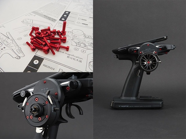 FUTABA 10PX用アルミスクリューセット(レッド) Light weight screw Set