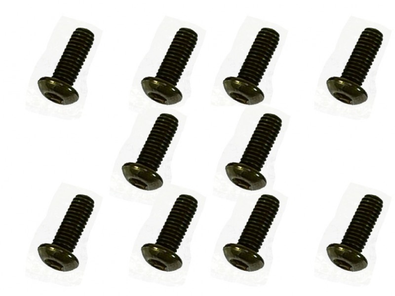 S-FlexチタンM3×8mmヘックスボタンビス 10pcs S-Flex Titanium hex