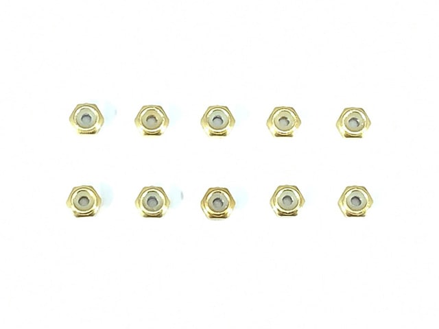 ����������ʥ�����ʥå�M2 �ʥ������) 10pcs��M2 Aluminum Lock nut thin type (Gold) 10pcs