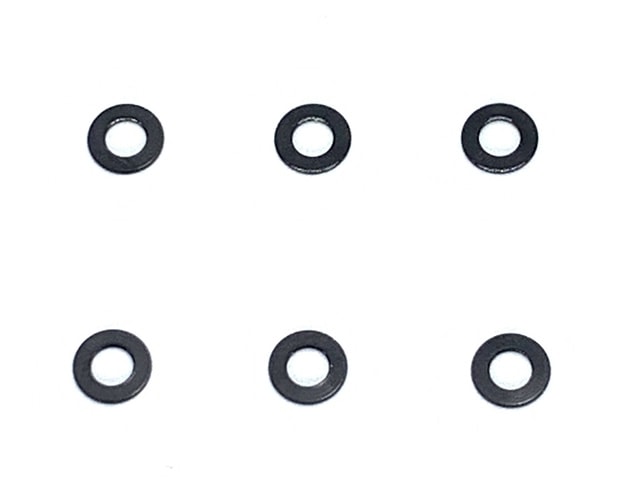 M2.6����ߥ��顼0.5t�ʥ֥�å�)��6pcs��M2.6 Aluminum Spacer 0.5t (Black) 6pcs
