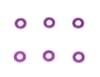 M2.6ߥ顼0.5tʥѡץ)6pcsM2.6 Aluminum Spacer 0.5t (Purple) 6pcs