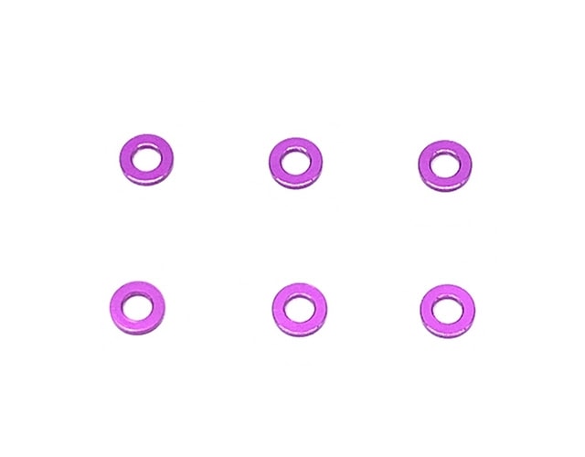 M2.6����ߥ��顼1.0t�ʥѡ��ץ�)��6pcs��M2.6 Aluminum Spacer 1.0t (Purple) 6pcs