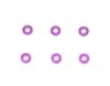 M2.6ߥ顼1.0tʥѡץ)6pcsM2.6 Aluminum Spacer 1.0t (Purple) 6pcs