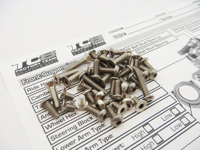  TC8 إå塼åȡTitanium Hex screw set(Associated  TC8)