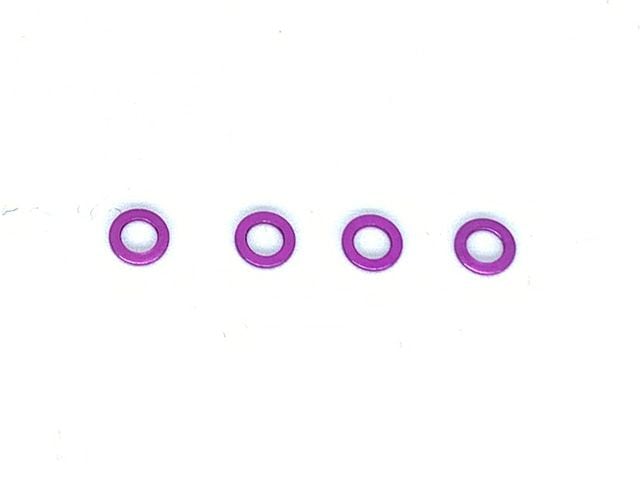 M3����ߥݥ�����0.5t���顼 ����5mm�ʥѡ��ץ�) 4pcs	0.5t Spacer for Al Post O.D5mm (Purple)  4pcs