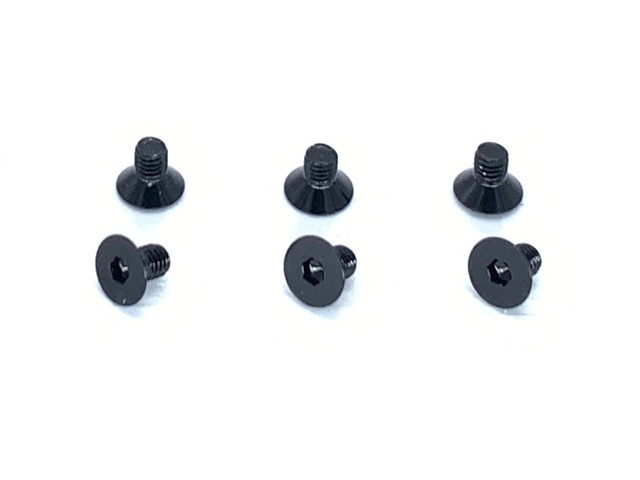 ����ߥإå������ӥ� �ͣ��ߣ�mm �֥�å� ��������M3x5 Duralumin Hex Flat Head Screw (black/6 pcs.)