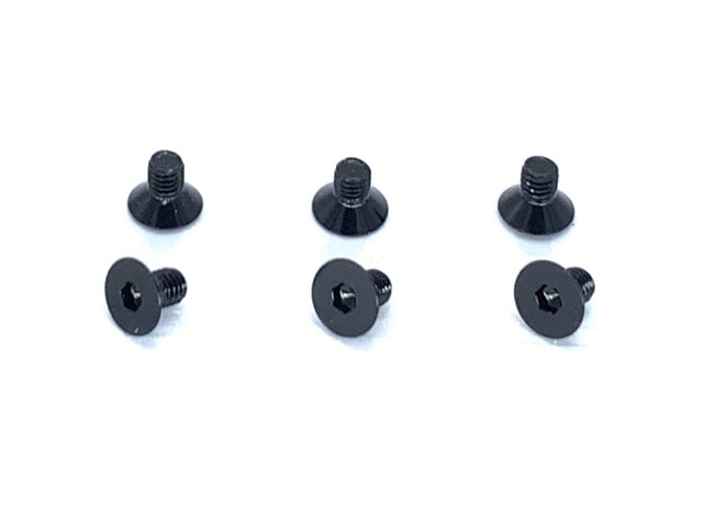 アルミヘックス皿ビス M3×5mm ブラック 6本入 M3x5 Duralumin Hex