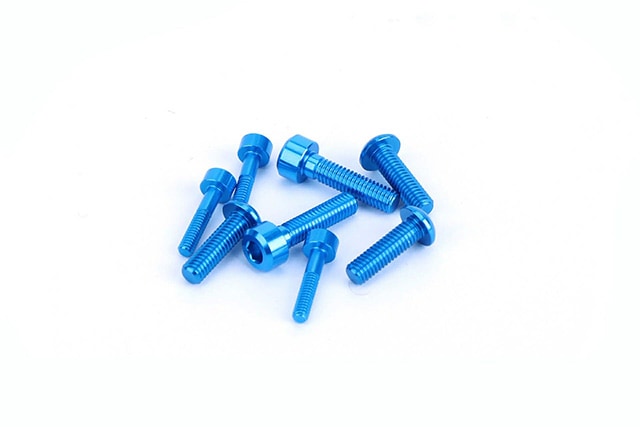 FUTABA 6PV�ѥ���ߥ�����塼���å�(�饤�ȥ֥롼) ��Aluminum Screw Set for FUTABA 6PV (Light Blue)
