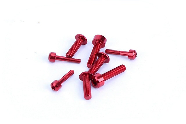 FUTABA 6PV�ѥ���ߥ�����塼���å�(��å�)   ��Aluminum Screw Set for FUTABA 6PV (Red)