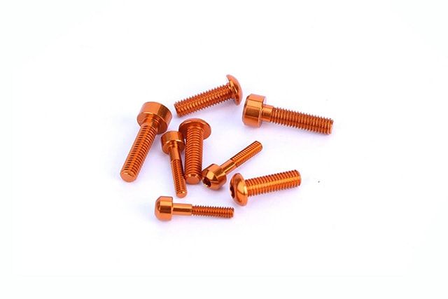 FUTABA 6PV�ѥ���ߥ�����塼���å�(�����)     ��Aluminum Screw Set for FUTABA 6PV (Orange)