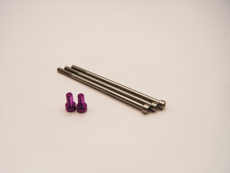 �֥饷�쥹�⡼����Bandit G4�ѥ�����/����ߥ�����塼���å�(�ѡ��ץ�)  ��Titanium/Aluminum Screw Set for Bandit G4 Brushless Motor (Purple)