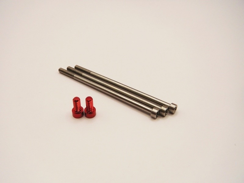 �֥饷�쥹�⡼����Bandit G4�ѥ�����/����ߥ�����塼���å�(��å�) ��Titanium/Aluminum Screw Set for Bandit G4 Brushless Motor (Red)