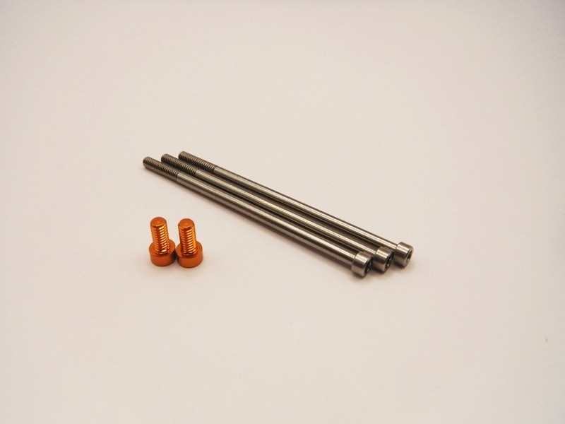 �֥饷�쥹�⡼����Bandit G4�ѥ�����/����ߥ�����塼���å�(�����) ��Titanium/Aluminum Screw Set for Bandit G4 Brushless Motor (Orange)