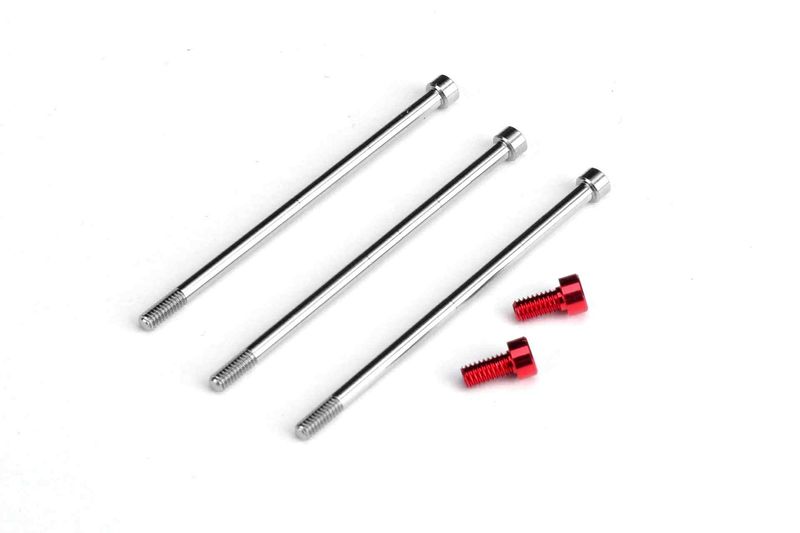�֥饷�쥹�⡼����Bandit G4R�ѥ�����/����ߥ�����塼���å�(��å�)  ��Titanium/Aluminum Screw Set for Bandit G4R Brushless Motor (Red)