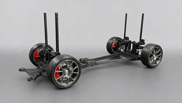 1/10�ġ���󥰥����ܥǥ� �ǥ����ץ쥤�ѥ��㡼����1/10 Touring Car Body Display Chassis