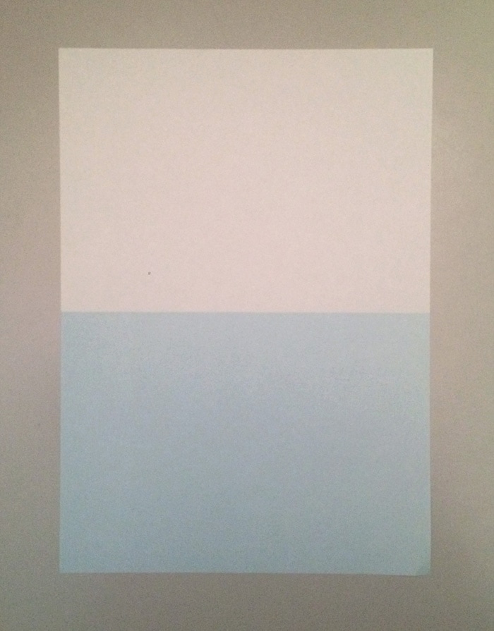 2名さま　A4サイズ　✖️2枚 ミシン目入り用紙】 A4 2分割 カラー[白/青] | 用紙Labo