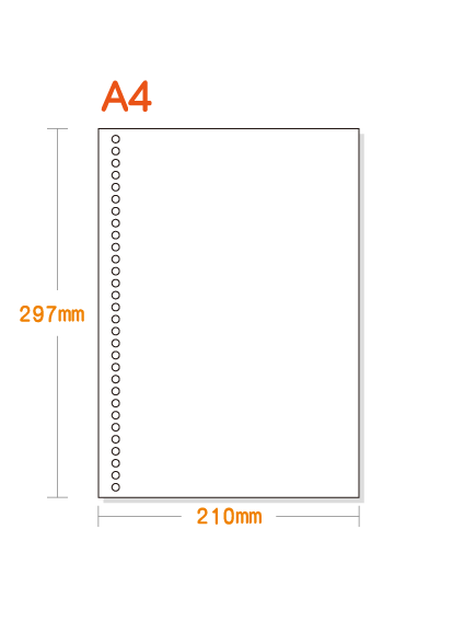 穴ありコピー用紙】 A4 長辺側30穴 白紙 | 用紙Labo