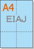 �ڥߥ��������ꥫ�顼�ѻ�� A4 4ʬ�� EIAJɸ��Ǽ�ʽ��б��ѻ� [�֥롼]