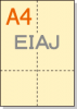 �ڥߥ��������ꥫ�顼�ѻ�� A4 4ʬ�� EIAJɸ��Ǽ�ʽ��б��ѻ� [�����ܥ꡼]