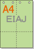 �ڥߥ��������ꥫ�顼�ѻ�� A4 4ʬ�� EIAJɸ��Ǽ�ʽ��б��ѻ� [���꡼��] 4�ꤢ��