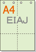 �ڥߥ��������ꥫ�顼�ѻ�� A4 4ʬ�� EIAJɸ��Ǽ�ʽ��б��ѻ� [�饤�ȥ��꡼��] 4�ꤢ��