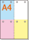 �ڥߥ����������ѻ�� A4 ����4ʬ�� ���顼 8��