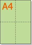 �ڥߥ��������ꥫ�顼�ѻ�� A4 ����4ʬ�� [���꡼��]