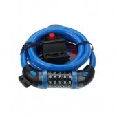 盗難防止　ワイヤーロック　ダイヤル式　5桁　ブルー