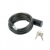 カラーワイヤーロック　80　カギ式　ブラック