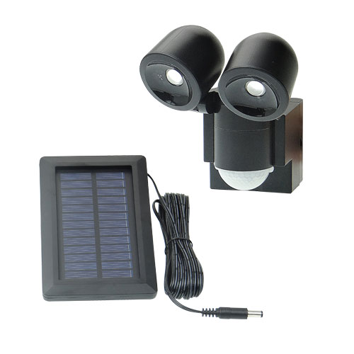 防雨 LEDセンサーライト ●2灯 ソーラー発電式 ESL-N102SL