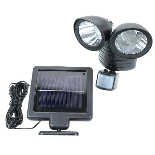 ソーラー発電式 LEDセンサーライト 2灯 150ルーメン