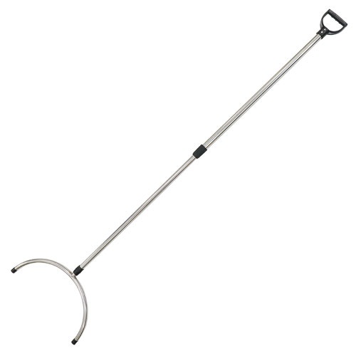 【3本から送料無料】伸縮式 サスマタ 握りグリップ付き シルバー