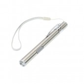 超軽量　ペン型LEDライト　USB充電式　シルバー