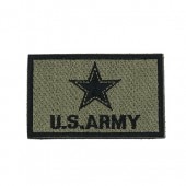 U.S. ARMY　角ワッペン　8×5　カーキ