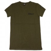 SWAT　半袖Tシャツ　バックプリントあり　カーキ　M