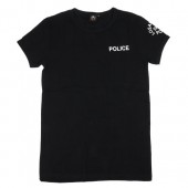POLICE　半袖Tシャツ　タイプ3　バックプリントあり　ブラック　
