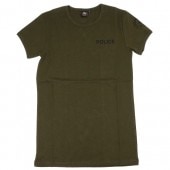 POLICE　半袖Tシャツ　タイプ3　バックプリントあり　カーキ　M|ミリタリー・ポリスその他|ミリタリー・ポリス用品