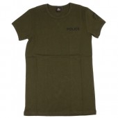 POLICE　半袖Tシャツ　タイプ3　バックプリントあり　カーキ　L|ミリタリー・ポリスその他|ミリタリー・ポリス用品