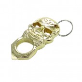 キーチェーンナックル　ワンホール　リアルドクロ　ゴールド