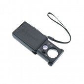 ライト付きルーペ　引き出し式　ブラック