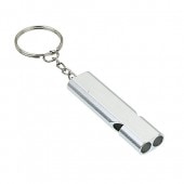 シンプル2連ホイッスル　シルバー