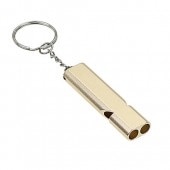 シンプル2連ホイッスル　ゴールド