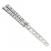 トレーニング用バタフライナイフ　タイプ2　シルバー