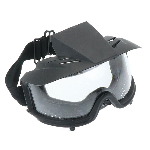 バイザー付きゴーグル クリアタイプ ブラック