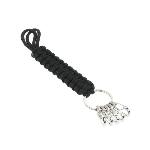 パラコードキーホルダー ブラック